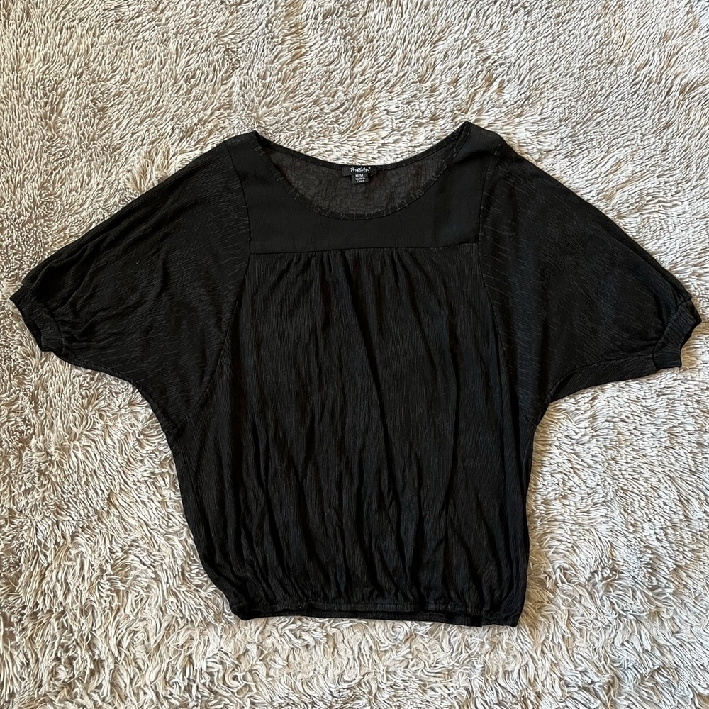 Rhapsody medium black flowing tee shirt